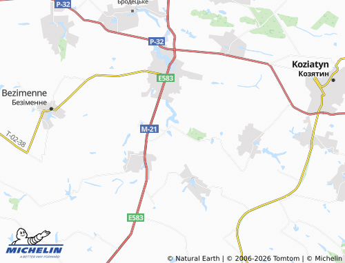 Mappa MICHELIN Mshanets - ViaMichelin