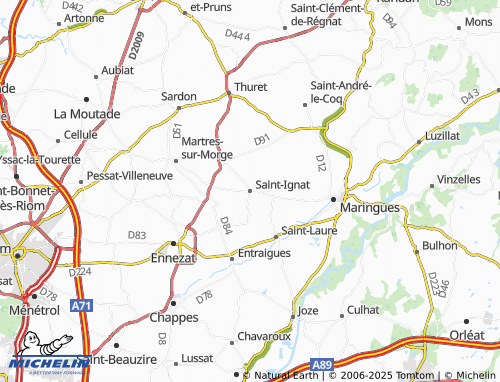 MICHELIN Saint-Ignat map - ViaMichelin