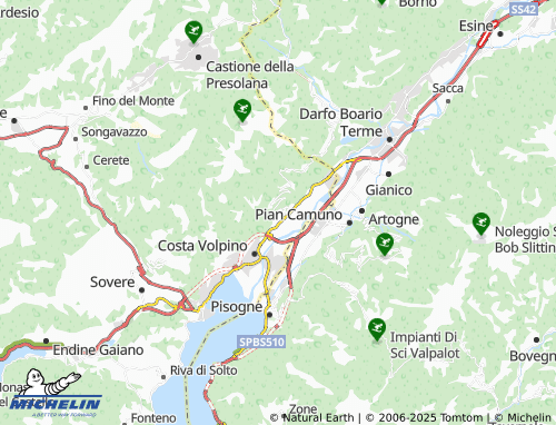 MICHELIN-Landkarte Castelfranco di Rogno - ViaMichelin