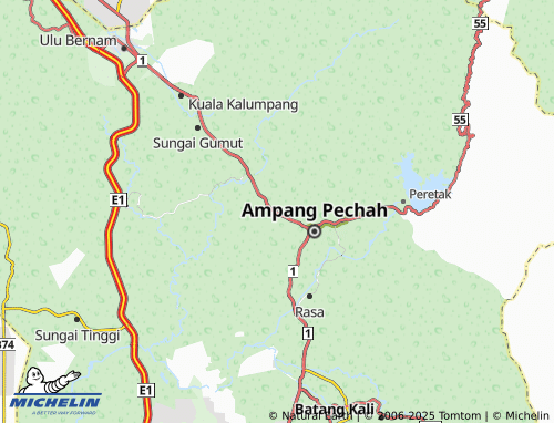 MICHELIN Kampung Kuala Kubu Road map - ViaMichelin