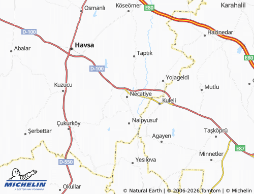 MICHELIN Necatiye map - ViaMichelin