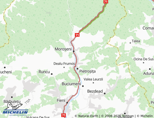 MICHELIN Lunca map - ViaMichelin