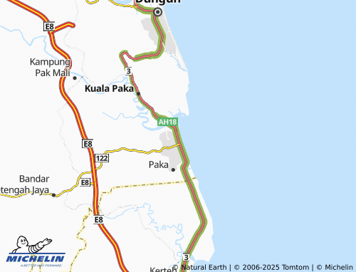 MICHELIN Pusat Niaga Paka map - ViaMichelin
