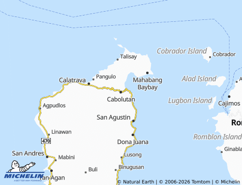 MICHELIN Cabolutan map - ViaMichelin