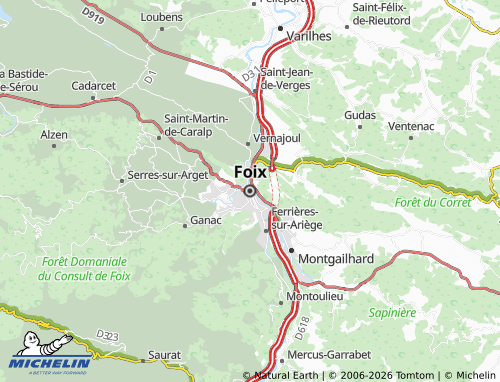 MICHELIN Foix map - ViaMichelin