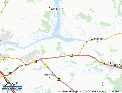 MICHELIN Floes Skov map - ViaMichelin