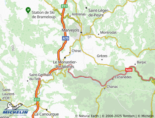 MICHELIN Saint-Bonnet-de-Chirac map - ViaMichelin