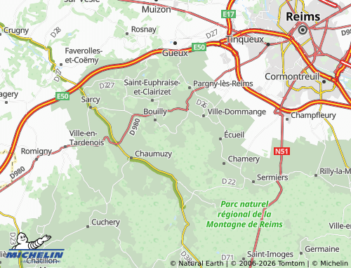 Mapa MICHELIN Courmas - ViaMichelin