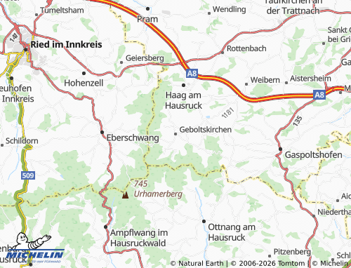 MICHELIN Geboltskirchen map - ViaMichelin