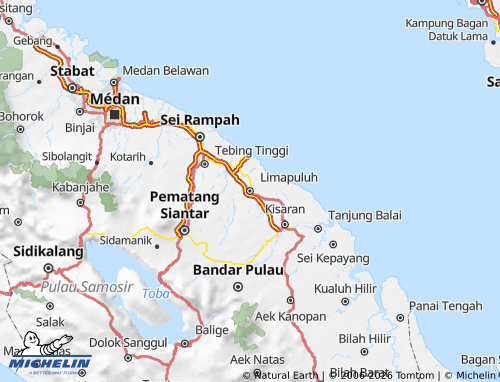 MICHELIN Batu Bara map - ViaMichelin