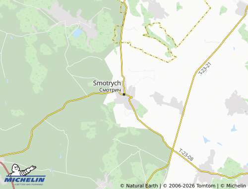MICHELIN Smotrych map - ViaMichelin