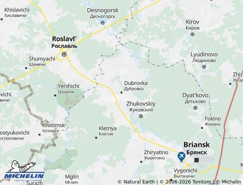 Carte MICHELIN Dubrovskiy rayon - ViaMichelin
