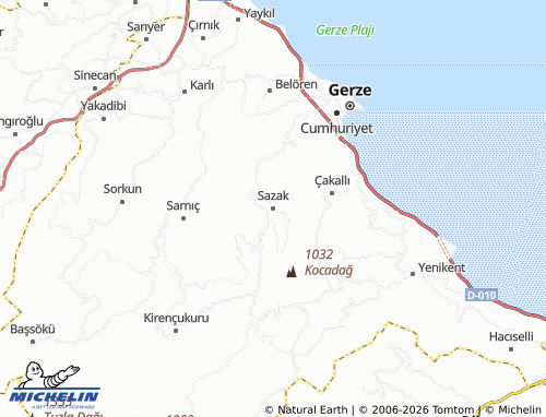 Mappa MICHELIN Sazak - ViaMichelin