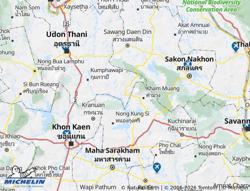 Mapa MICHELIN Amphoe Wang Sam Mo - ViaMichelin