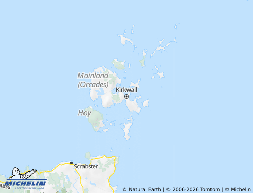 Carte MICHELIN Îles Orcades - ViaMichelin