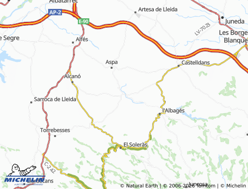 Mapa MICHELIN El Cogul - ViaMichelin