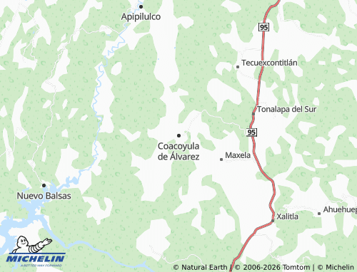 MICHELIN-Landkarte Coacoyula de Álvarez - ViaMichelin