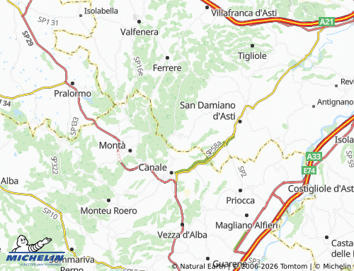 Mappa MICHELIN Cisterna d'Asti - ViaMichelin