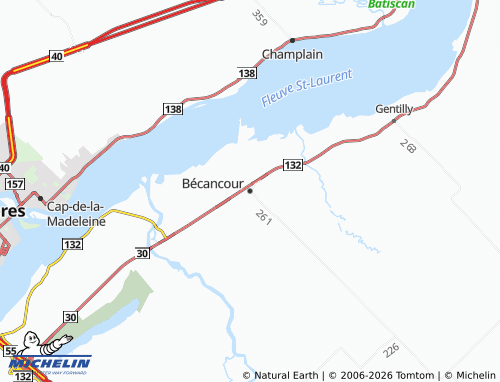 Mapa MICHELIN Bécancour - ViaMichelin