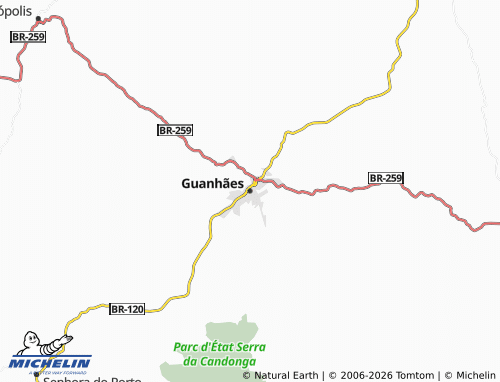 Mappa MICHELIN Guanhães - ViaMichelin