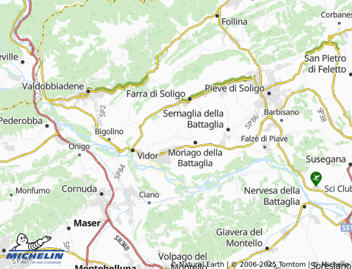 MICHELIN Mosnigo map - ViaMichelin