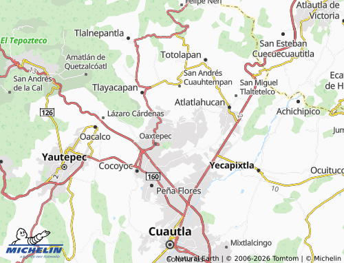 Mappa MICHELIN Fraccionamiento Real de Oaxtepec - ViaMichelin