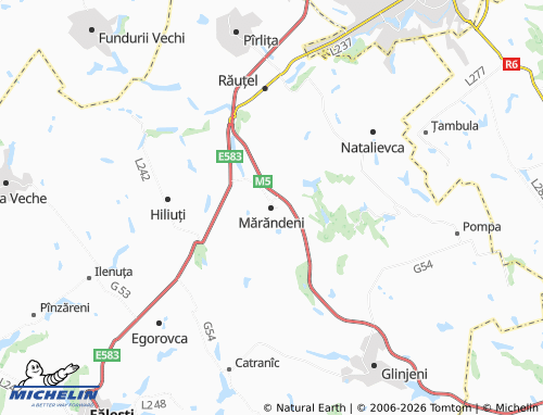 MICHELIN Mărăndeni map - ViaMichelin