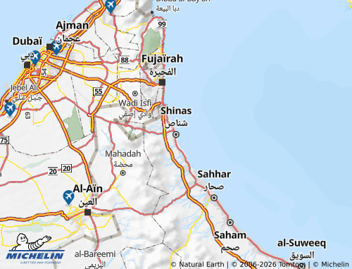 Mapa MICHELIN Shinas - ViaMichelin