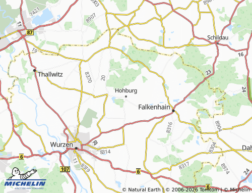 MICHELIN Hohburg map - ViaMichelin