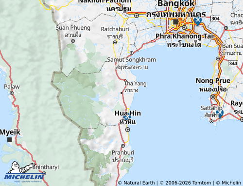 Mapa MICHELIN Amphoe Tha Yang - ViaMichelin