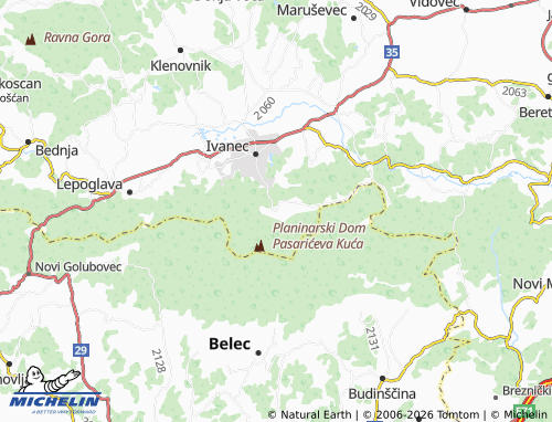 Mapa MICHELIN Prigorec - ViaMichelin