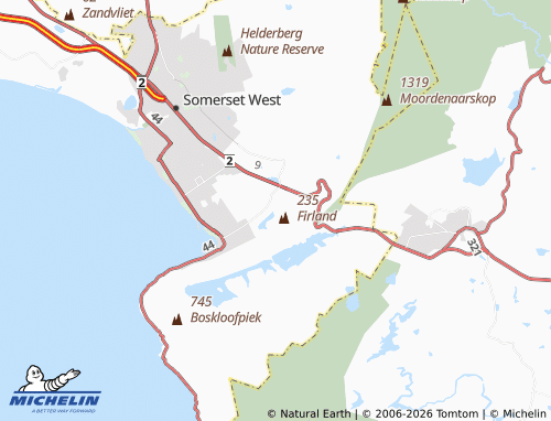 Mapa MICHELIN Firlands - ViaMichelin