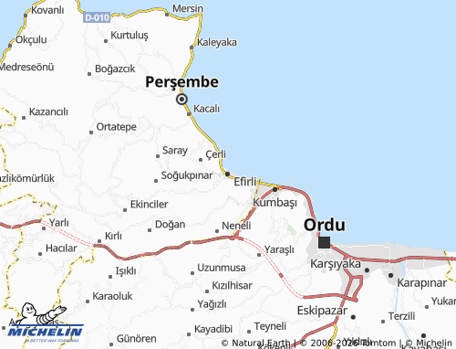 MICHELIN Efirli map - ViaMichelin
