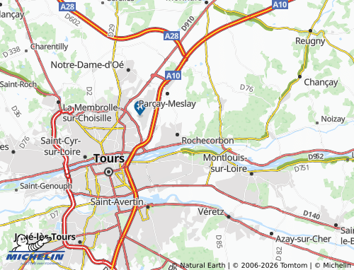Mappa MICHELIN Rochecorbon - ViaMichelin
