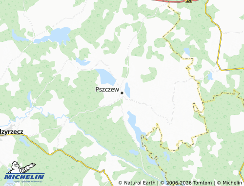 MICHELIN Pszczew map - ViaMichelin