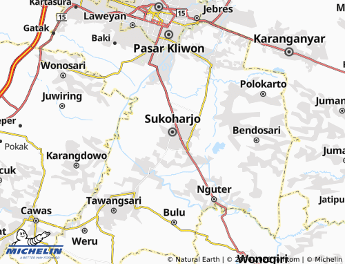 MICHELIN Sukoharjo map - ViaMichelin