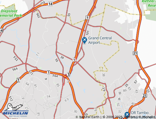 MICHELIN Halfway House Extension 88 map - ViaMichelin