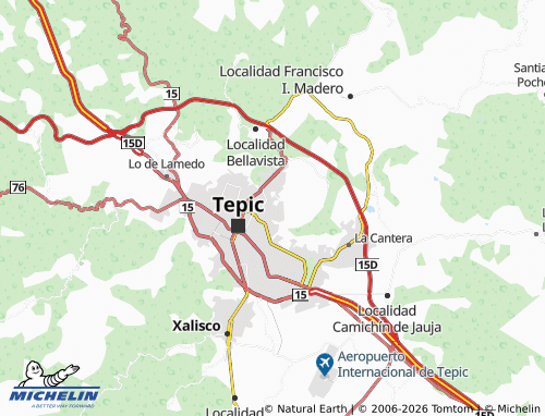 Kaart MICHELIN Camino Real - ViaMichelin