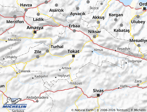 MICHELIN-Landkarte Tokat - ViaMichelin