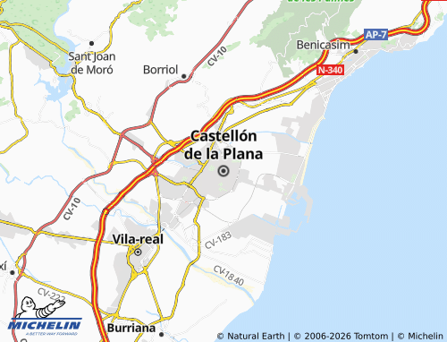 Mapa MICHELIN Castellón de la Plana - ViaMichelin