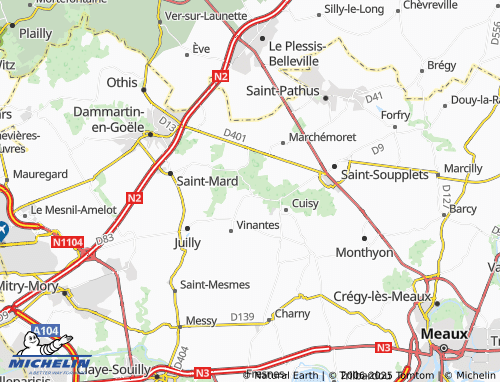 MICHELIN Montgé-en-Goële map - ViaMichelin