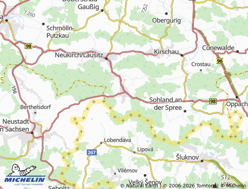 MICHELIN Steinigtwolmsdorf map - ViaMichelin