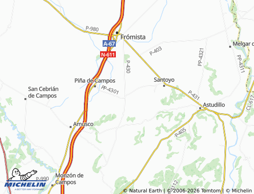 MICHELIN Támara de Campos map - ViaMichelin