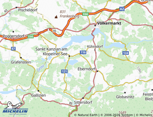 Mapa MICHELIN Klopein - ViaMichelin
