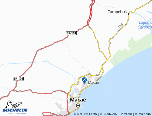 MICHELIN Cabiúnas map - ViaMichelin