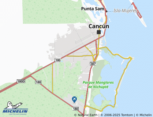 MICHELIN Región 514, Paseos del Caribe map - ViaMichelin