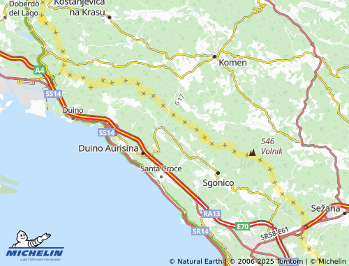 Kaart MICHELIN Ternova Piccola - ViaMichelin