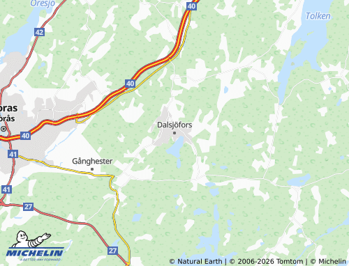 Carte MICHELIN Dalsjöfors - ViaMichelin