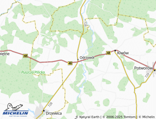 Carte MICHELIN Odrzywół - ViaMichelin