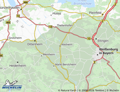Carte MICHELIN Alesheim - ViaMichelin
